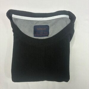 Nomad Ribbed Long Sleeve Shirt Mens Large Black Textured Crewneck Soft